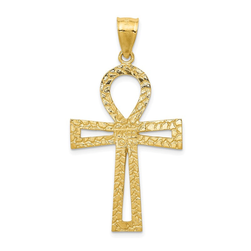 14k Large Ankh Cross Pendant C175