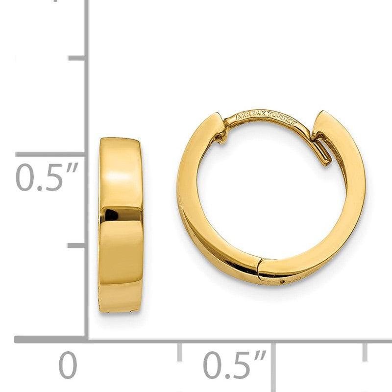 14k Round Hinged Hoop Earrings TM622