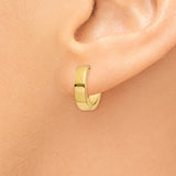 14k Round Hinged Hoop Earrings TM622