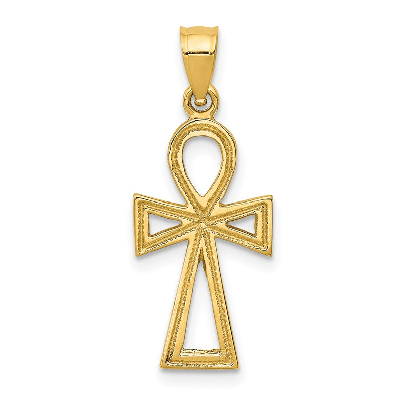 14k Ankh Cross Charm D42