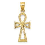 14k Ankh Cross Charm D42