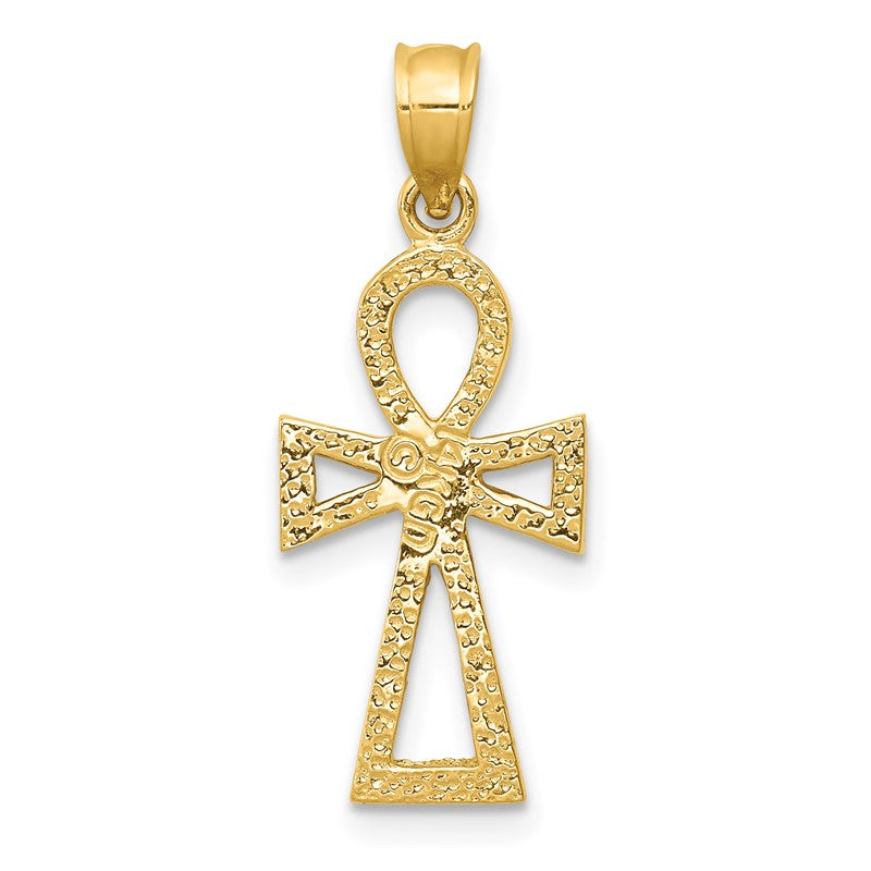 14k Ankh Cross Charm D42