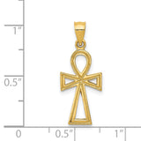 14k Ankh Cross Charm D42