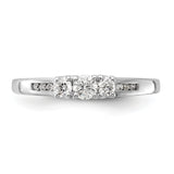 14k White Gold 3-Stone 1/4 carat Diamond Ring RM5645