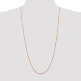 14K Rose Gold 10 inch 1.5mm Diamond-cut Man Made Rope with Lobster Clasp Anklet R012