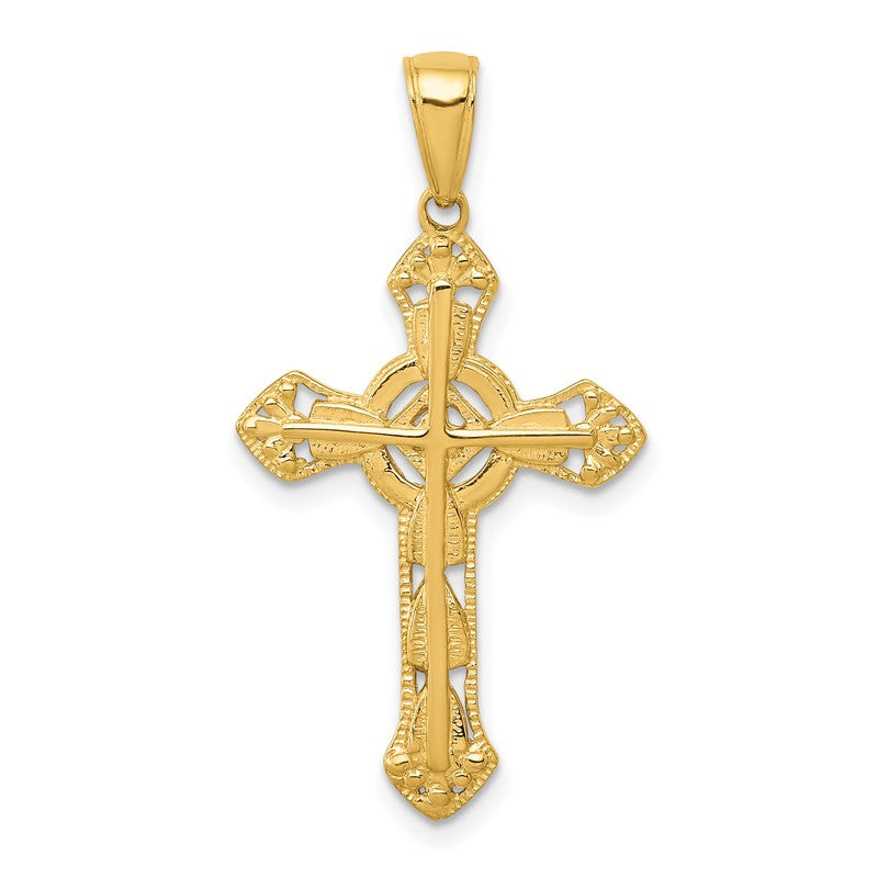 14K Fancy Iona Cross Pendant C4244