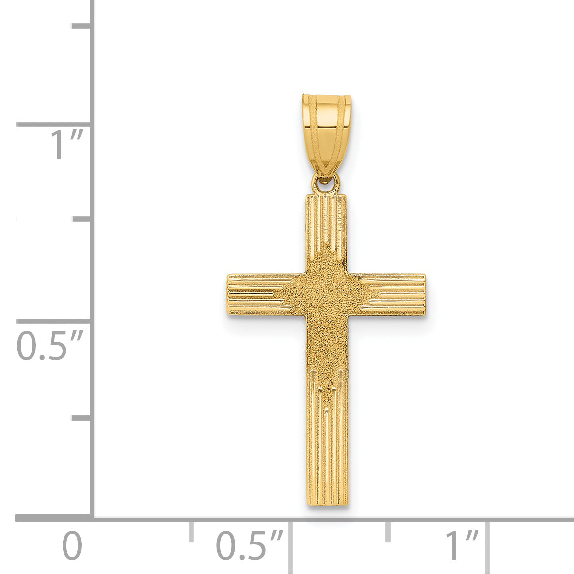 14K Laser Designed Cross Pendant XR941