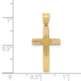 14K Laser Designed Cross Pendant XR941
