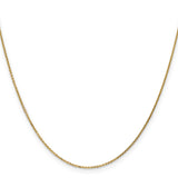 14K 14 inch .95mm Diamond-cut Cable with Lobster Clasp Chain PEN17