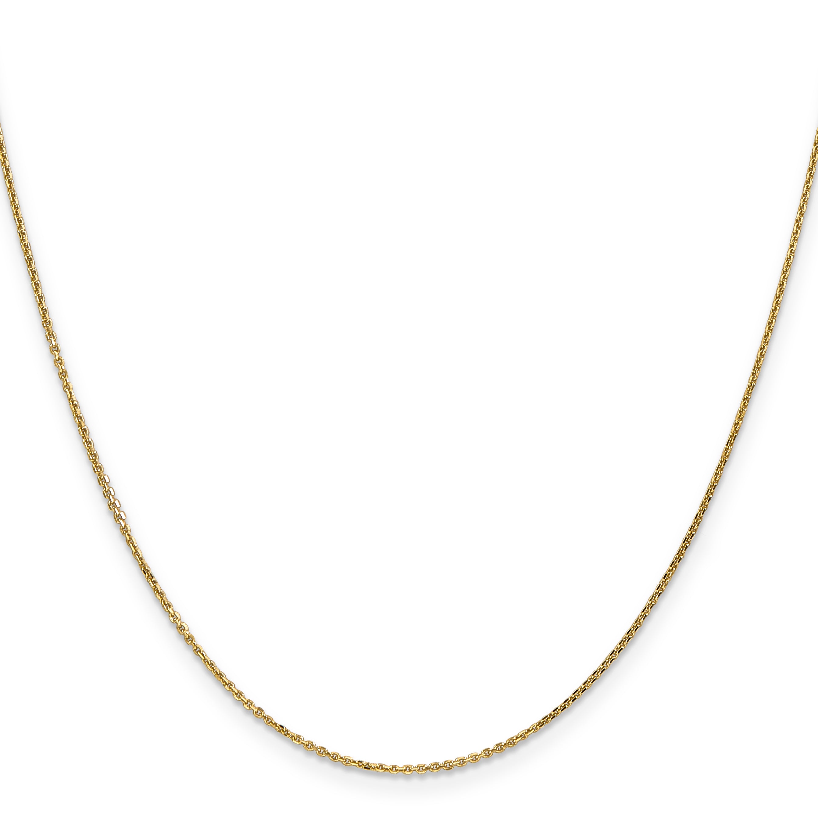 14K 14 inch .95mm Diamond-cut Cable with Lobster Clasp Chain PEN17