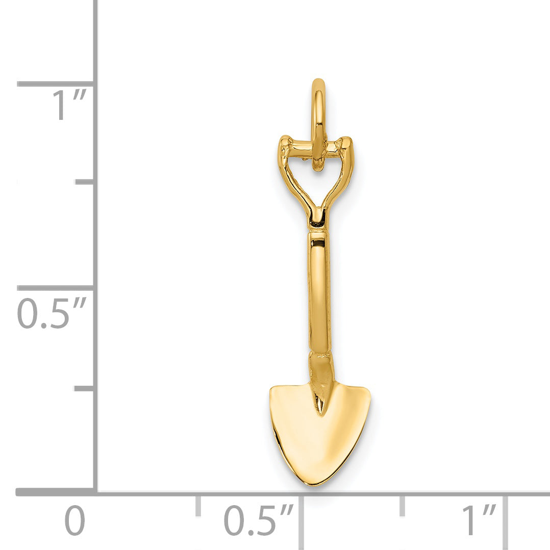 14k 3-D Spade Charm A2140