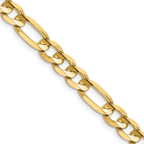 14K 26 inch 6.75mm Concave Open Figaro with Lobster Clasp Chain LFG180