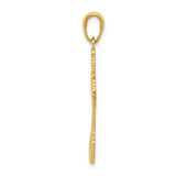 14K Beaded Cross with Heart Pendant C4194