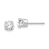 14k White Gold 5.5mm Round CZ Stud Earrings XD11WCZ