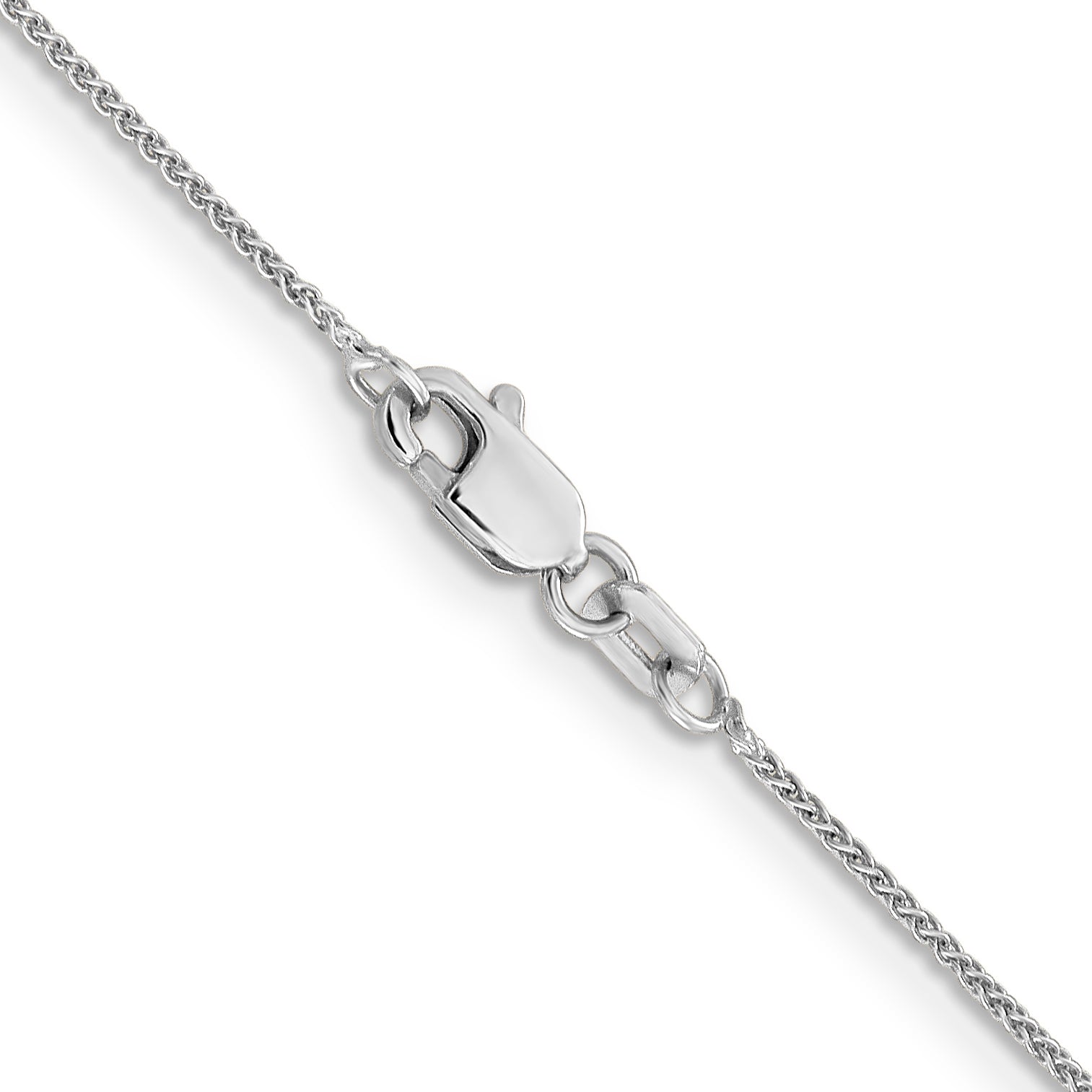 14K White Gold 10 inch .85mm Spiga with Lobster Clasp Anklet PEN95