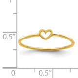 14K Polished Size 7 Heart Ring R671