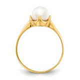 14k 6.5mm FW Cultured Pearl ring Y1926PL