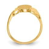 14k 8.5x10.0mm Open Back Signet Ring CH182