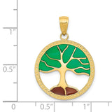 14K Enameled Tree of Life Pendant K4271