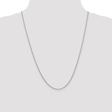 14K White Gold 10 inch 1.4mm Round Open Link Cable with Lobster Clasp Anklet PEN137