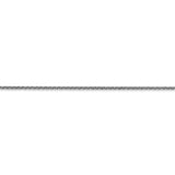 14K White Gold 10 inch 1.4mm Round Open Link Cable with Lobster Clasp Anklet PEN137