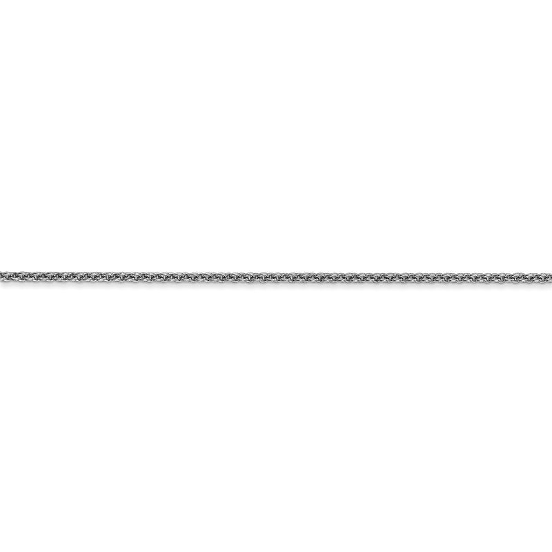 14K White Gold 10 inch 1.4mm Round Open Link Cable with Lobster Clasp Anklet PEN137
