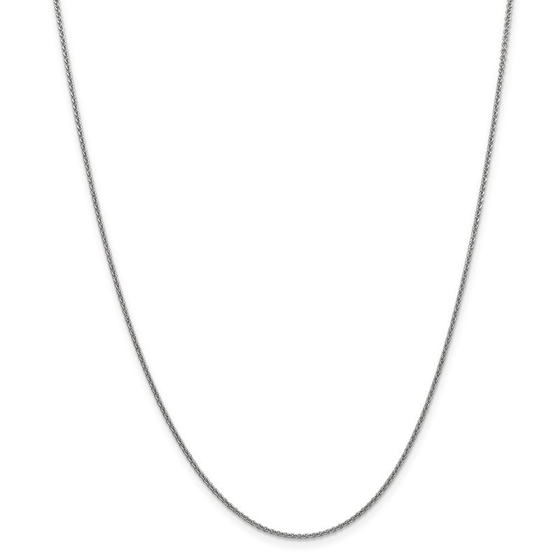 14K White Gold 10 inch 1.4mm Round Open Link Cable with Lobster Clasp Anklet PEN137