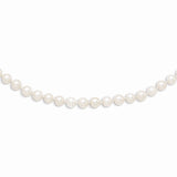 14k 5-6mm White Semi-Round Freshwater Cultured Pearl 12 inch Necklace XF452