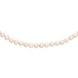14k 5-6mm White Semi-Round Freshwater Cultured Pearl 12 inch Necklace XF452