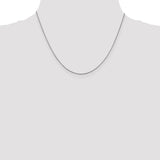 14K White Gold 26 inch .95mm Box with Lobster Clasp Chain WLB095