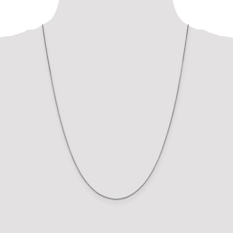 14K White Gold 26 inch .95mm Box with Lobster Clasp Chain WLB095