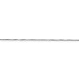 14K White Gold 26 inch .95mm Box with Lobster Clasp Chain WLB095
