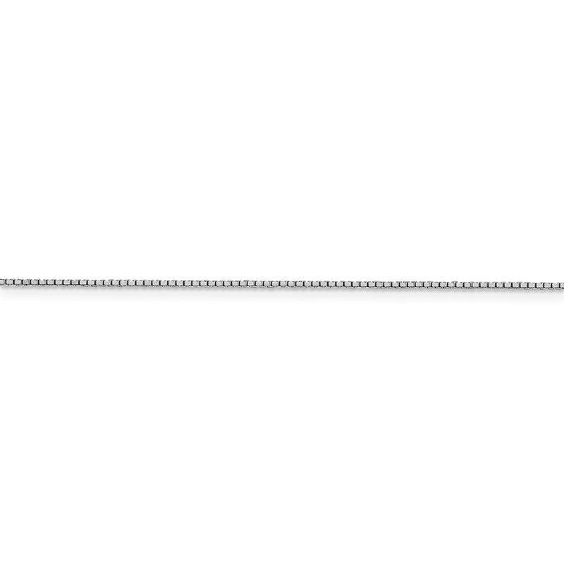 14K White Gold 26 inch .95mm Box with Lobster Clasp Chain WLB095