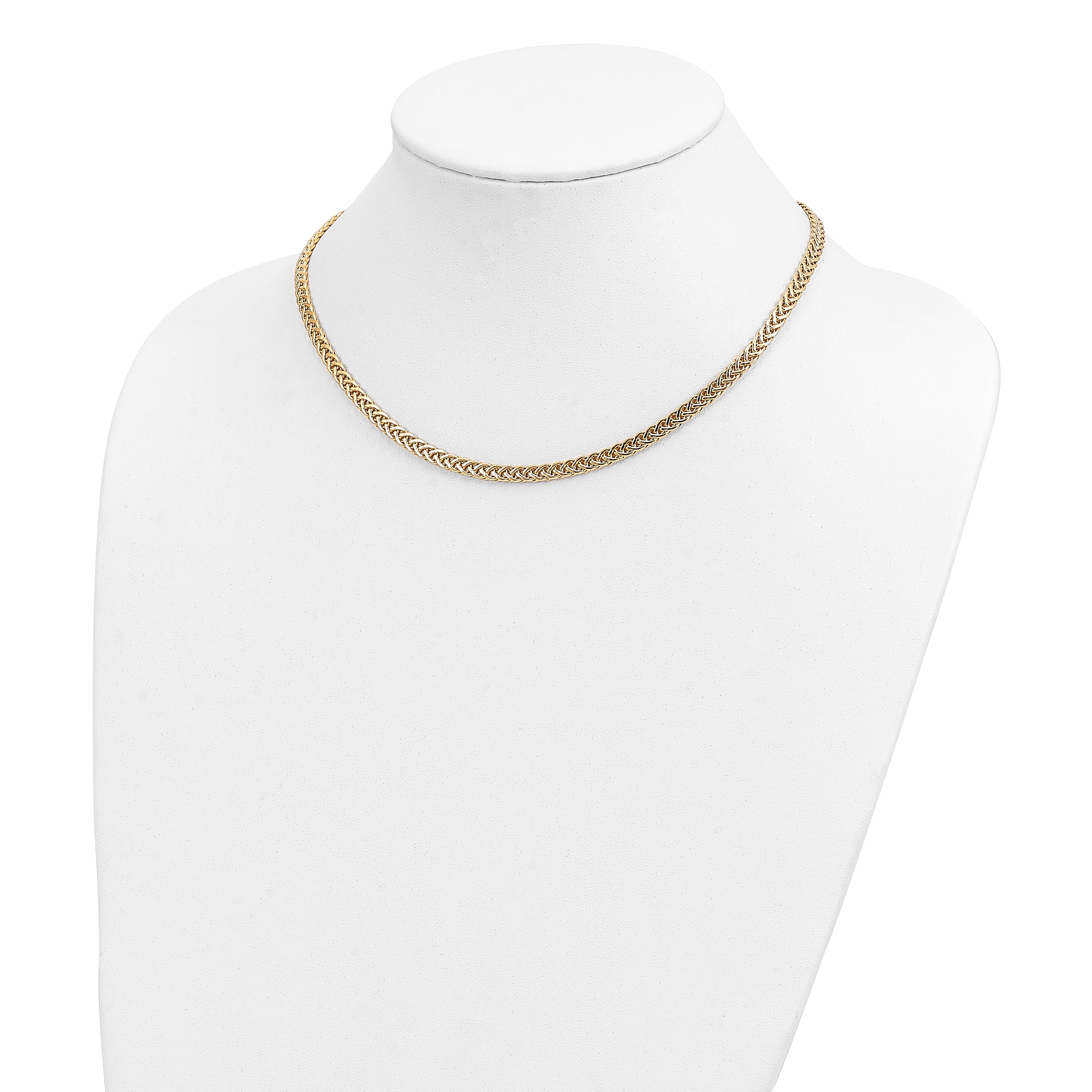 14k Polished 4.3mm Fancy Braided Link 17 inch Necklace SF2413