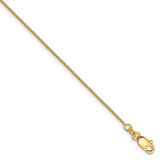 14K 10 inch .85mm Spiga with Lobster Clasp Anklet PEN161