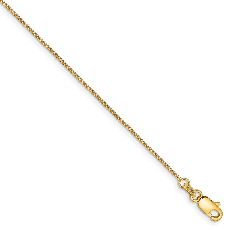 14K 10 inch .85mm Spiga with Lobster Clasp Anklet PEN161