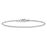 14K White Gold 10 inch 1.2mm Parisian Wheat with Lobster Clasp Anklet PEN261