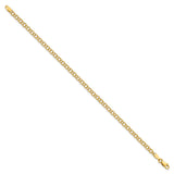 14k 3.5mm Solid Double Link 7 inch Charm Bracelet DO554