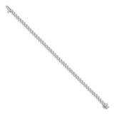 14k White Gold Complete 4.3 carat Round AAA Diamond 3-prong 7 inch Tennis Bracelet X2839WAAA