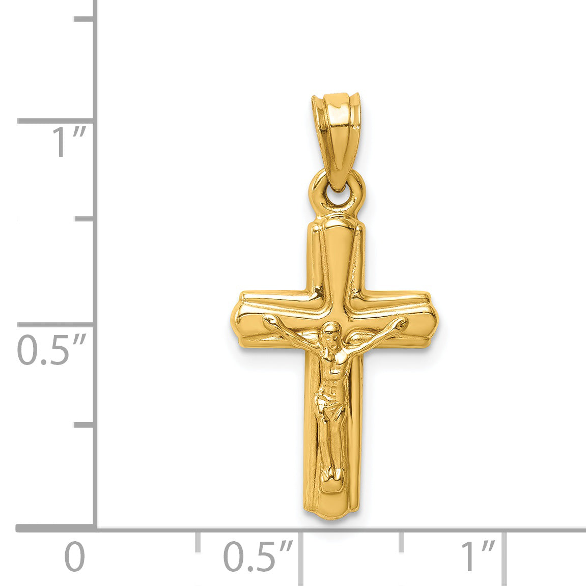 14K Crucifix Reversible to Cross Pendant K6297