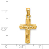 14K Crucifix Reversible to Cross Pendant K6297