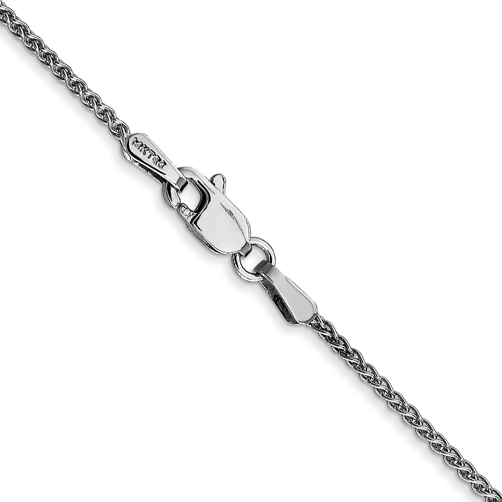 14K White Gold 10 inch 1.25mm Spiga with Lobster Clasp Anklet PEN31