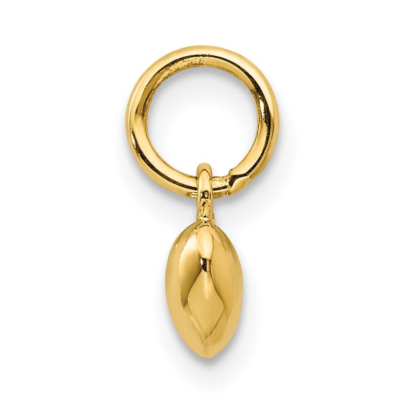 14K Polished 3-D Puffed Heart Charm K747