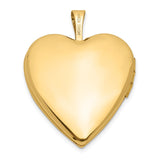 14K Polished Plain 20mm Heart Locket XL588