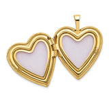 14K Polished Plain 20mm Heart Locket XL588