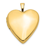 14K Polished Plain 20mm Heart Locket XL588