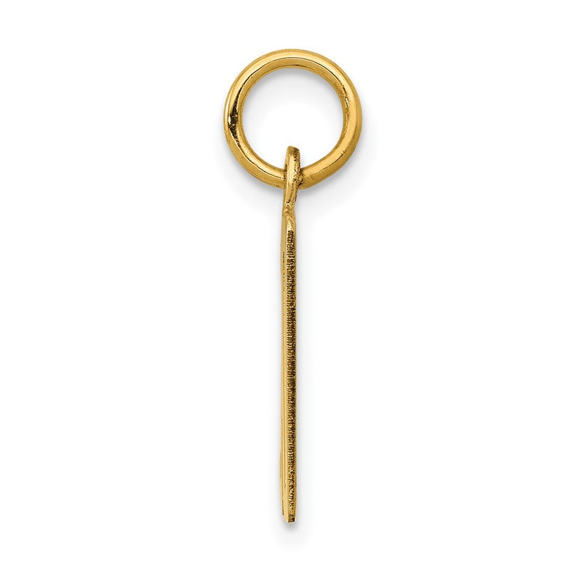14k Small Elongated Number 30 Charm LES30