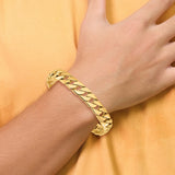 14K 20 inch 10.2mm Hand Polished Fancy Link with Box Catch Chain LK141