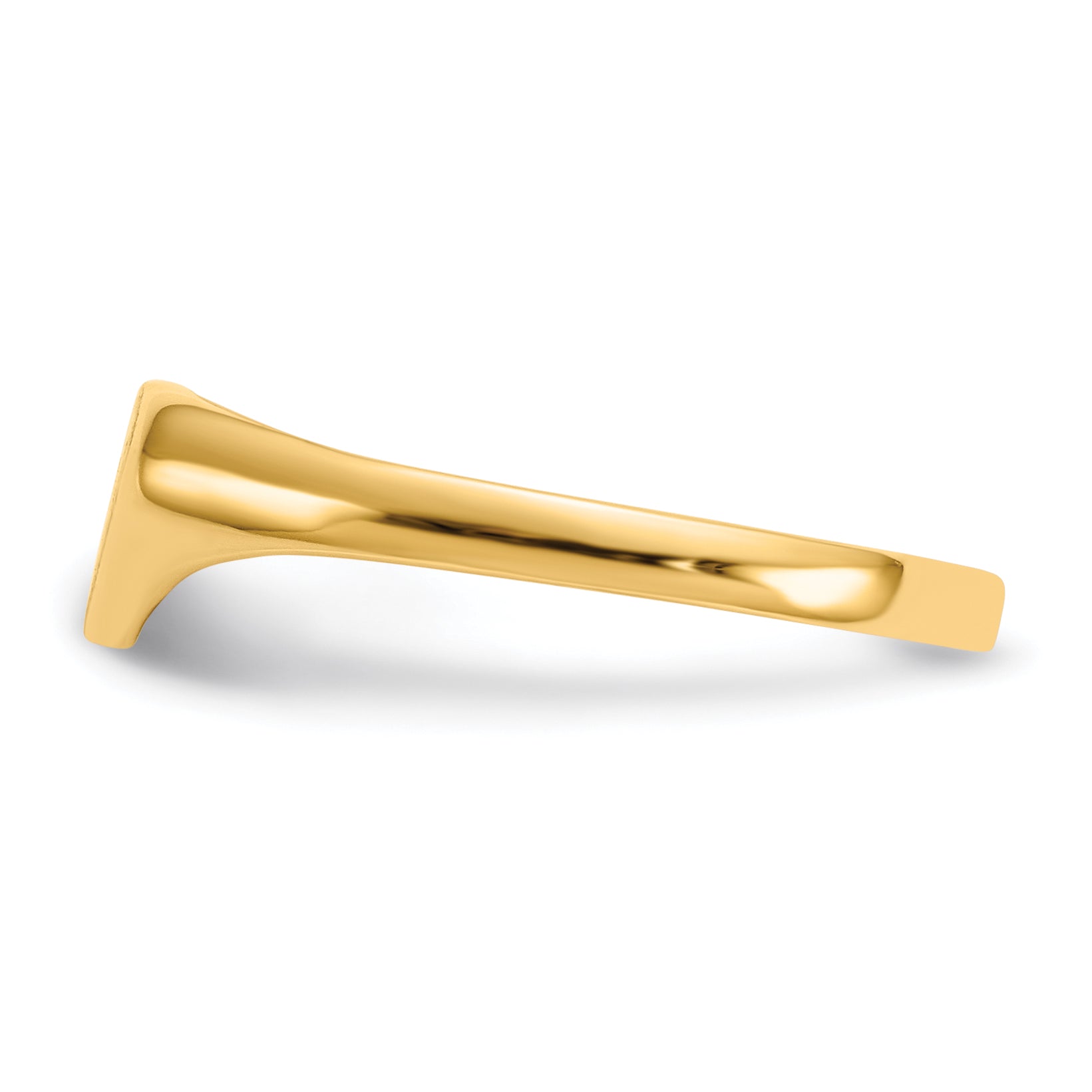 14k 7.5x5.5mm Closed Back Heart Signet Ring CH196