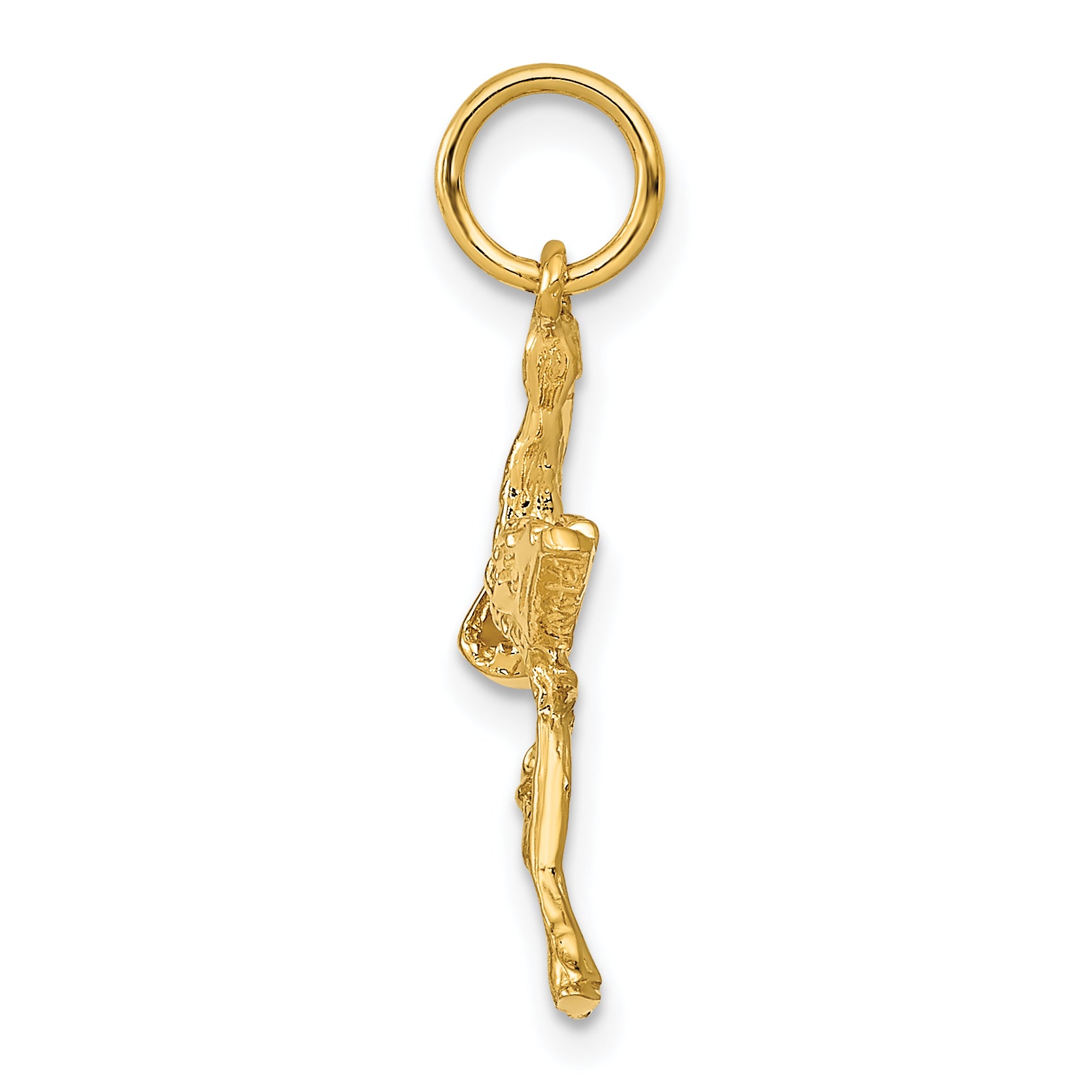 14k Solid 3-D Stork Charm A7101